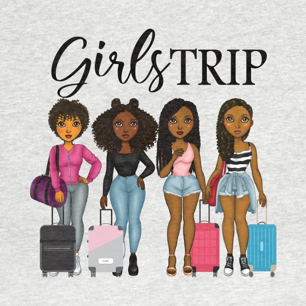 Girls trip black women African American cute gift by DODG99